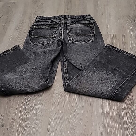 Faded Black Adjustable Waist Wrangler Boys Size 10 Slim Denim Jeans - Picture 3 of 5